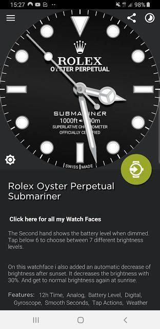 wear os app rolex watch face|printable rolex watch face.